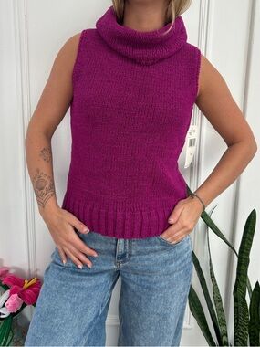Purple Sweater tank
